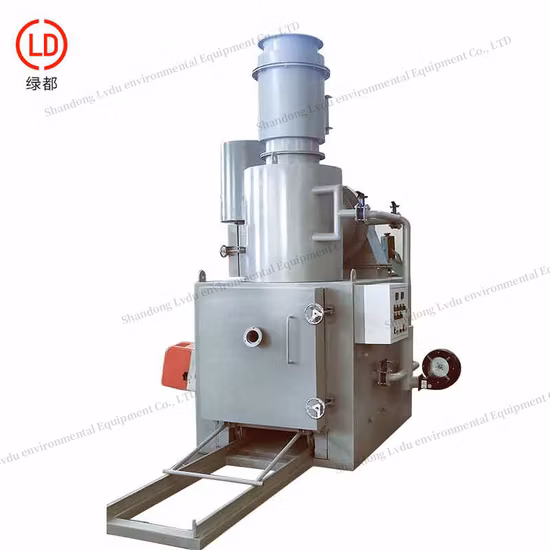 Preço 20 30 50 100 150 200 300 400 500kg sem fumaça portátil pequeno animal morto animal de estimação aves domésticas hospital clínico médico incinerador de resíduos sólidos para venda