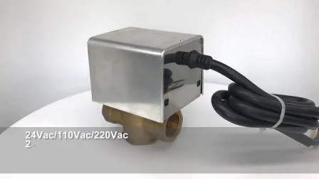 Válvula de gaveta de mistura de latão com atuador motorizado elétrico de 2 vias
